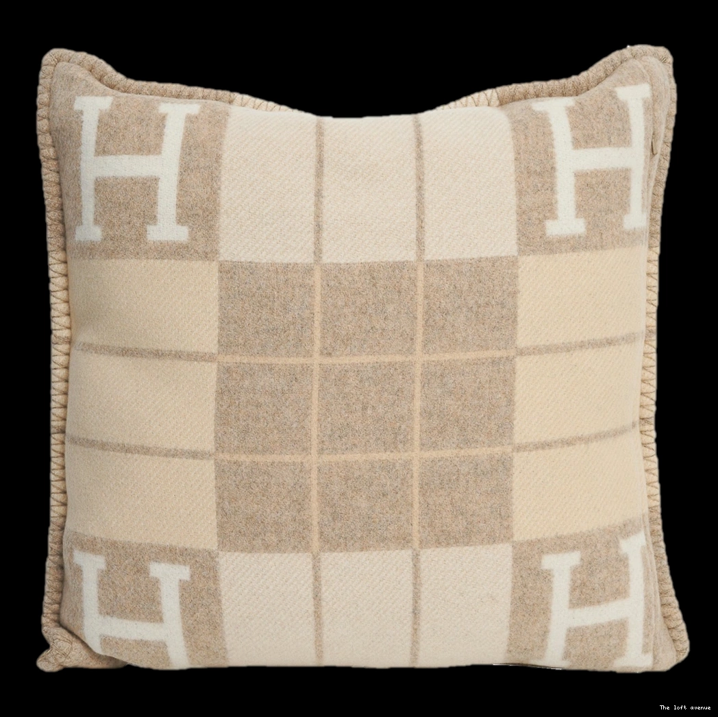 PILLOW THROW STRIPE WOOL HERMES 0804